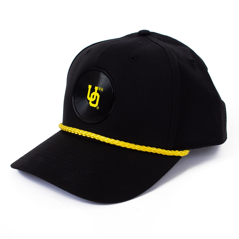 Interlocking UO, Richardson, Black, Curved Bill, Polyester, Accessories, Unisex, 258, Rope, Rubber Patch, Vinyl, Adjustable, Hat, 957912